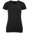 02946 Millenium Lds SOL'S Ladies Millenium Stretch T-Shirt Deep Black colour image